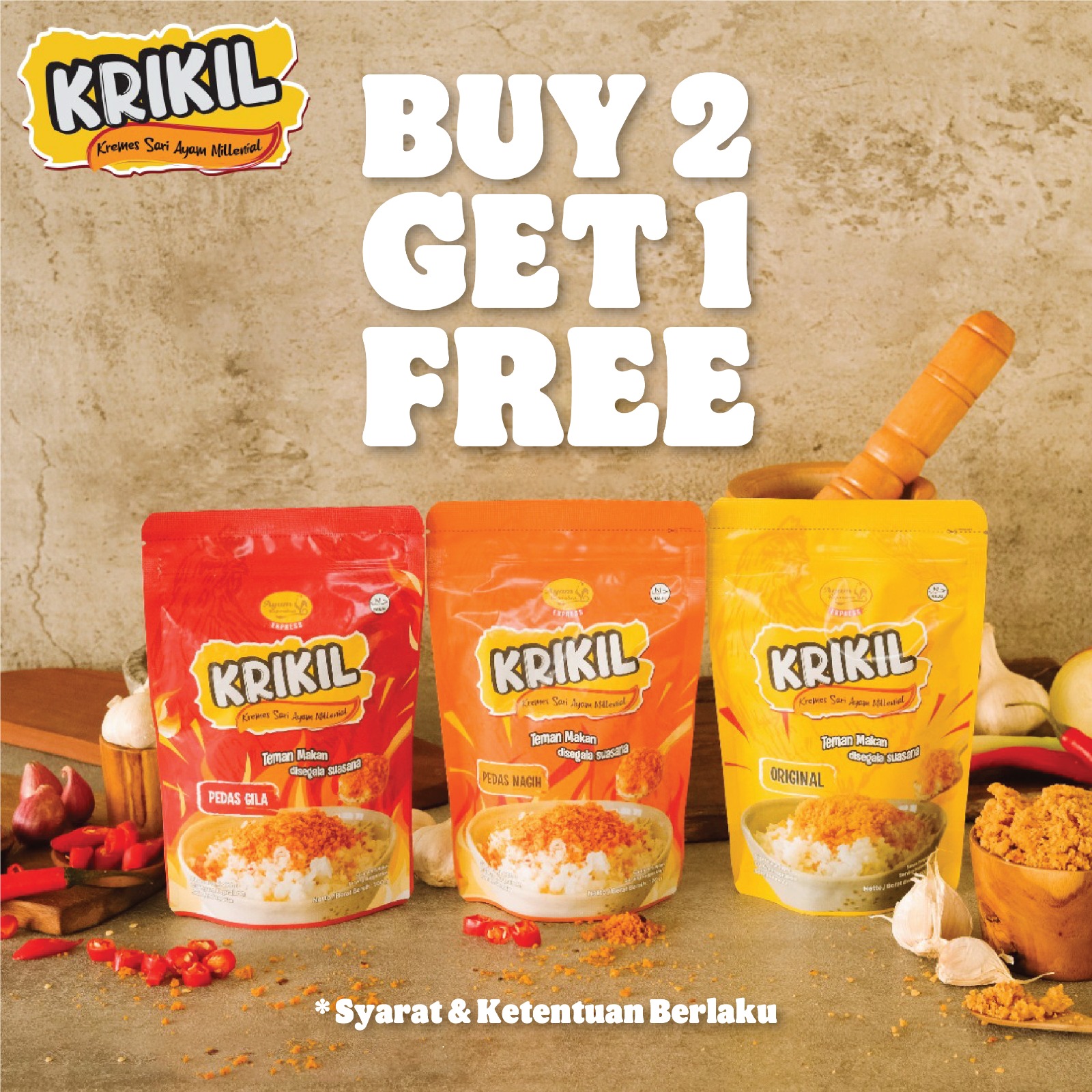 Buy 2 get 1 free krikil 20 Gr
