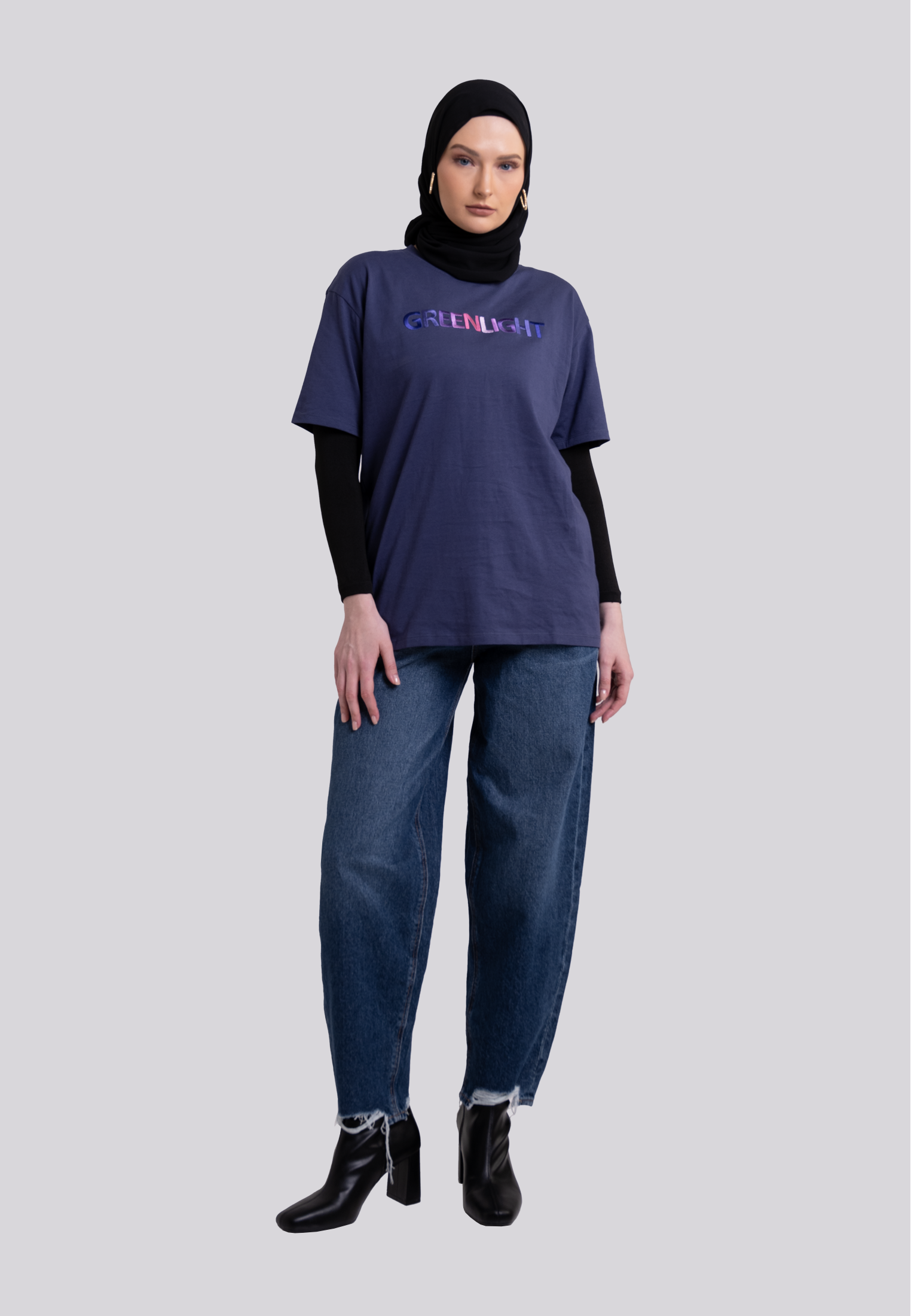 Greenlight Boyfriend Jeans Woman Dark Blue